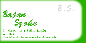 bajan szoke business card